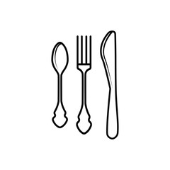 Spoon Fork Knife Vector Illustration