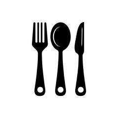Spoon Fork Knife Vector Illustration