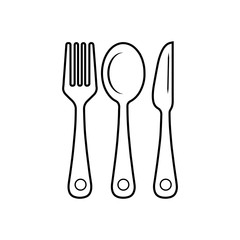 Spoon Fork Knife Vector Illustration