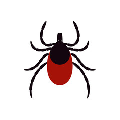 mite, ixodid tick, vector illustration. icon.