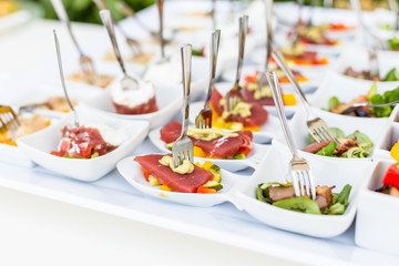variety appetizers and finger food