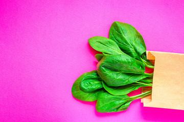 spinach petals, fresh green vegetables grass microgreen Menu concept, food background, keto or...