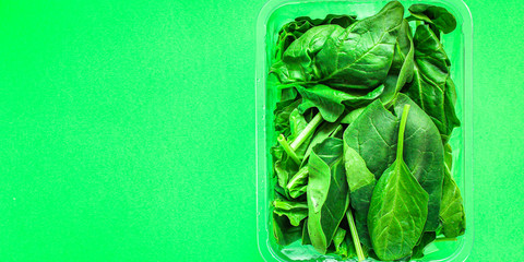 spinach petals, fresh green vegetables grass microgreen Menu concept, food background, keto or...
