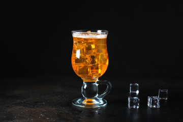  orange lemonade citrus, ice drink beverage soda Menu concept. food background. top view copy space for text