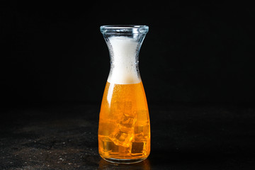  orange lemonade citrus, ice drink beverage soda Menu concept. food background. top view copy space for text