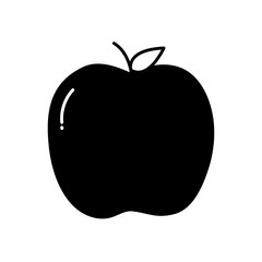 Apple fruit silhouette style icon vector design
