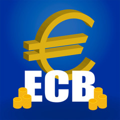 Imprimireuro symbol together with initials ECB