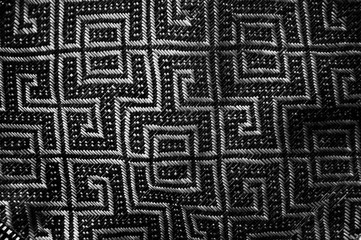 Padrão de textura estilo indígena em tapete de palha