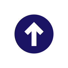 Arrow up icon in trendy flat design