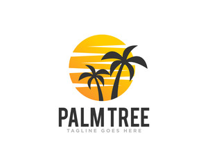 Palm Tree Logo Design Vector