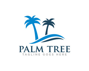 Palm Tree Logo Design Vector