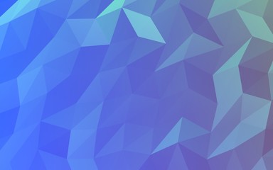 Obraz premium Abstract triangle geometrical blue background. Geometric origami style with gradient. 3D illustration