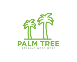 Palm Tree Logo Design Vector