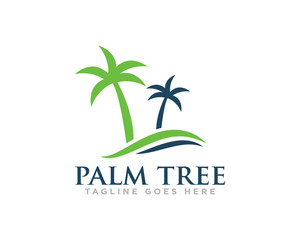 Obraz premium Palm Tree Logo Design Vector
