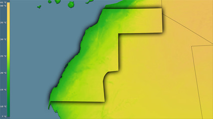 Western Sahara, annual range - dark glow