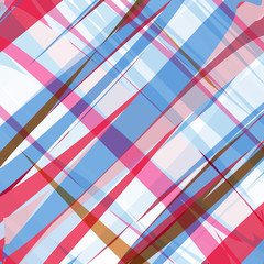 Abstract geometric background, uneven intersecting stripes of different widths, crimson, pink, blue-gray, white, brown. Well suited as a background for any of your advertising project, printed matter.