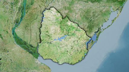 Uruguay, satellite D - dark glow