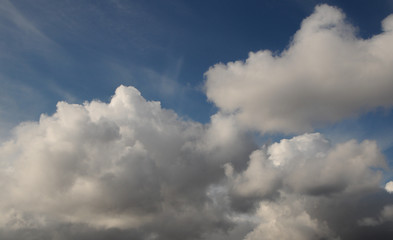 blue sky with clouds/Sunny day/Cumulus clouds