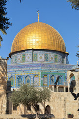 Fototapeta na wymiar Dome of the Rock Mosque in Jerusalem.