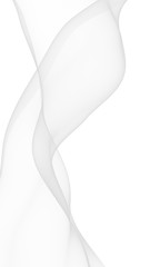 White abstract background. Fluttering white scarf. Waving on wind white fubric. 3D illustration