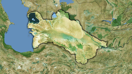 Turkmenistan, satellite D - dark glow