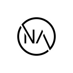 Initial Letter NA Logo Design Vector Template. Creative Abstract NA Letter Logo Design - obrazy, fototapety, plakaty