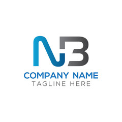Initial Letter NB Logo Design Vector Template. Creative Abstract NB Letter Logo Design