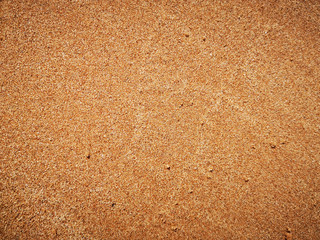 Texture of fine golden coastal sand. Lines in the sand of a beach.