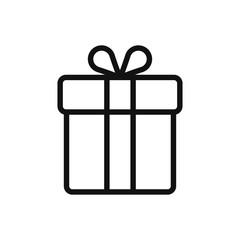 Gift icon vector. Gift box sign