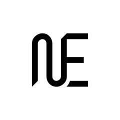Initial Letter NE Logo Design Vector Template. Creative Abstract NE Letter Logo Design