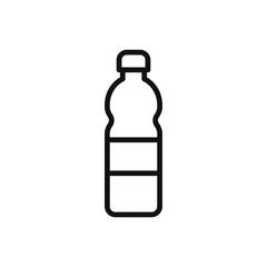 Plastic bottle icon vector. Water bottle sign