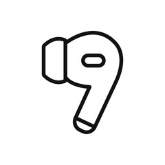 Airpod icon vector. Headphones sign