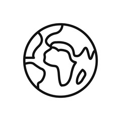 World planet icon vector. Earth sign