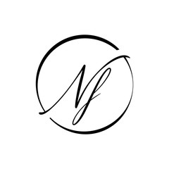Initial Letter NF Logo Design Vector Template. Creative Abstract NF Letter Logo Design