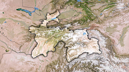 Tajikistan, satellite C - dark glow