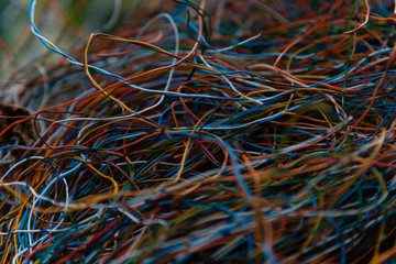 close up of colorful wires
cables and colors