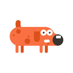 Cartoon dog vector illustration, isolated on white background