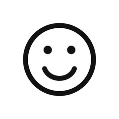 Smile icon vector. Face emoticon sign