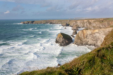 Carnewas Cliffs Cornwall England UK