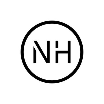 Initial Letter NH Logo Design Vector Template. Creative Abstract NH Letter Logo Design