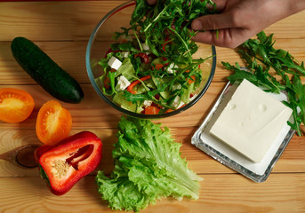 fresh vegetables on a wooden board