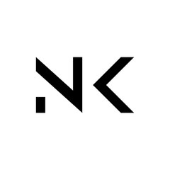 Fototapeta premium Initial Letter NK Logo Design Vector Template. Creative Abstract NK Letter Logo Design