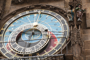 astronomical clock in the old town square of prague