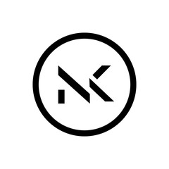 Initial Letter NK Logo Design Vector Template. Creative Abstract NK Letter Logo Design