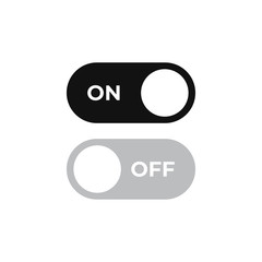 On off icon vector. Switch button sign