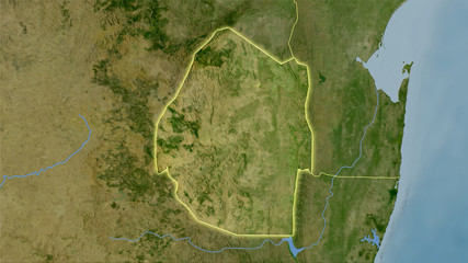 Swaziland, satellite B - light glow