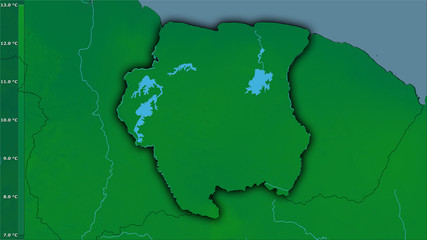 Suriname, annual range - dark glow