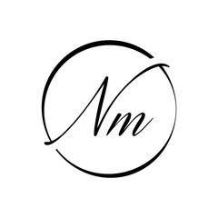 Initial Letter NM Logo Design Vector Template. Creative Abstract NM Letter Logo Design