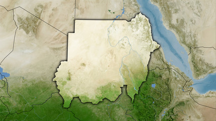 Sudan, satellite B - dark glow