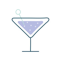 cocktail flat style icon vector design